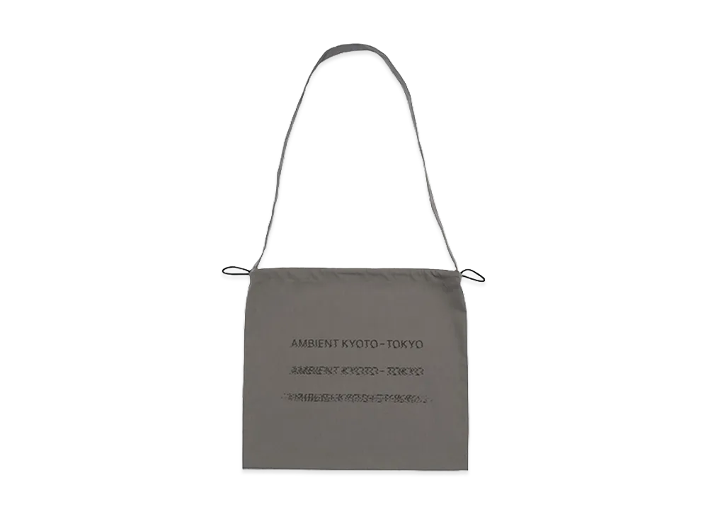 Graphpaper x AMBIENT KYOTO-TOKYO Voile Gabardine Drawstring Bag "Gray"