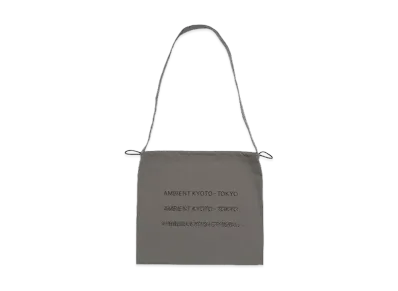 Graphpaper x AMBIENT KYOTO-TOKYO Voile Gabardine Drawstring Bag "Gray"