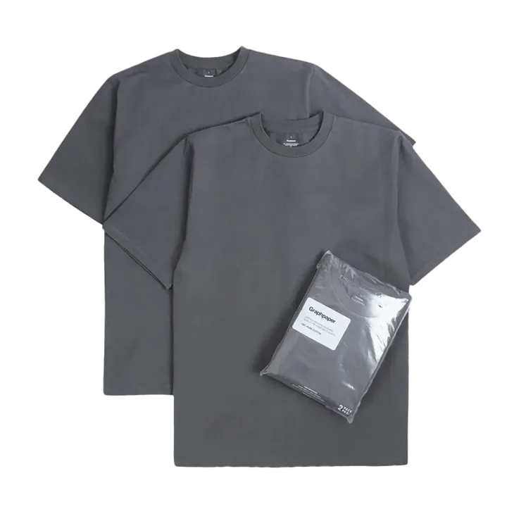 Graphpaper 2-Pack Crew Neck Tee "Gray"