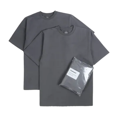 Graphpaper 2-Pack Crew Neck Tee "Gray"