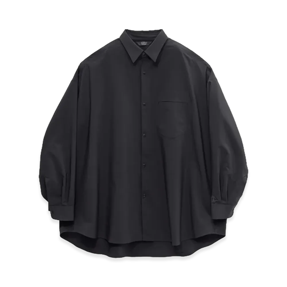 Graphpaper x DESCENTE L/S Oversized Regular Collar Shirt "Black"