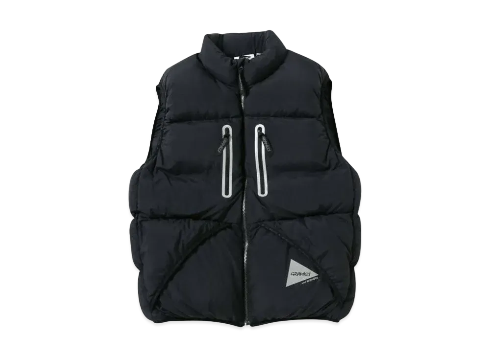 GRAMICCI x and wander Down Vest (Men's) "Black"