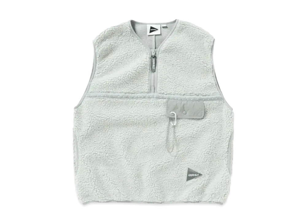 GRAMICCI x and wander JQ Tape Fleece Vest (Men's) "L.Gray"