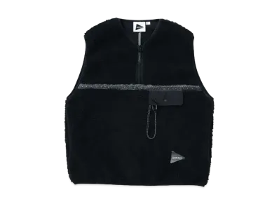 GRAMICCI x and wander JQ Tape Fleece Vest (Men's) "Black"