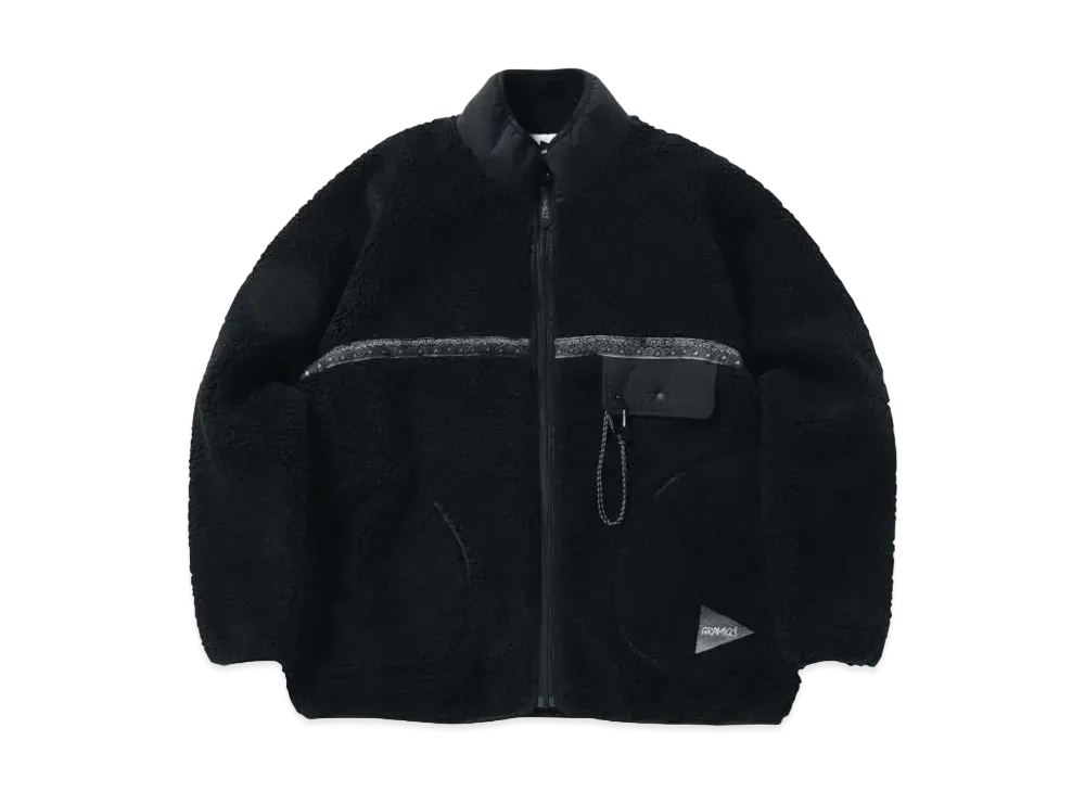 GRAMICCI x and wander JQ Tape Fleece Jacket (Men's) "Black"