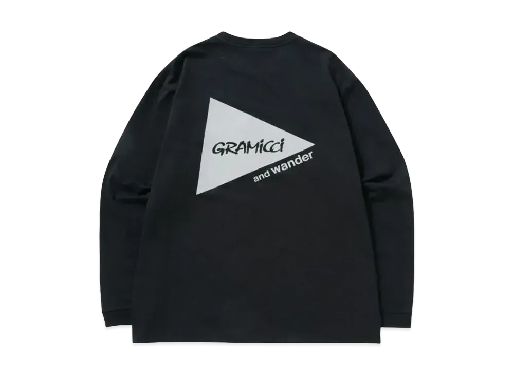 GRAMICCI x and wander Backprint L/S Tee "Black"