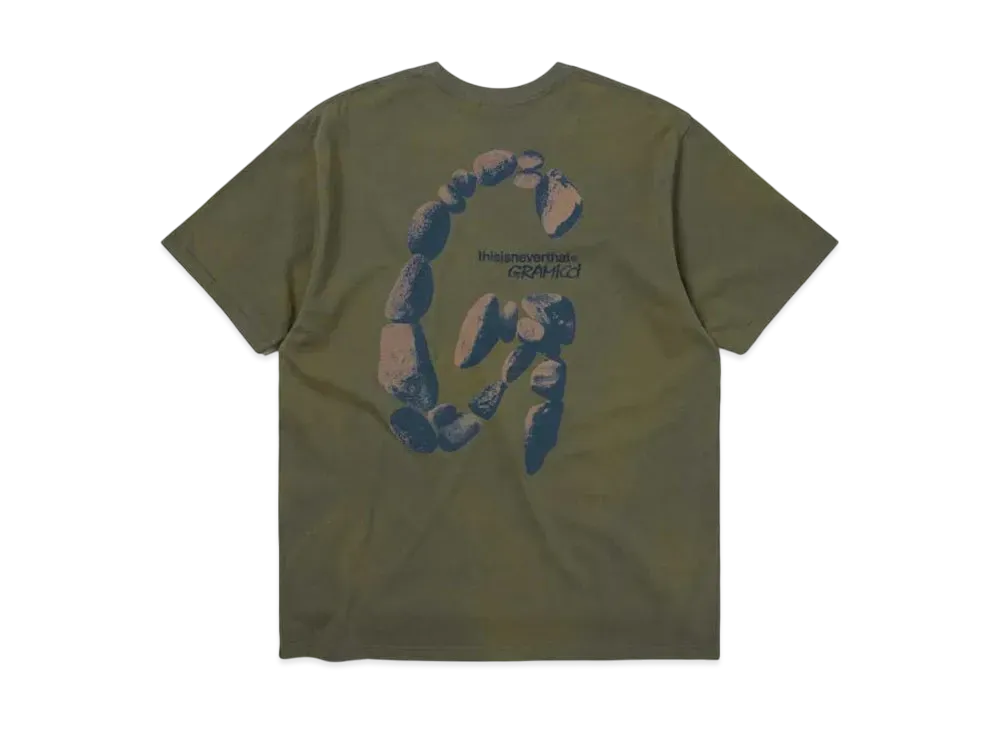 GRAMICCI x thisisneverthat Sun Faded Tee "Dark Olive"
