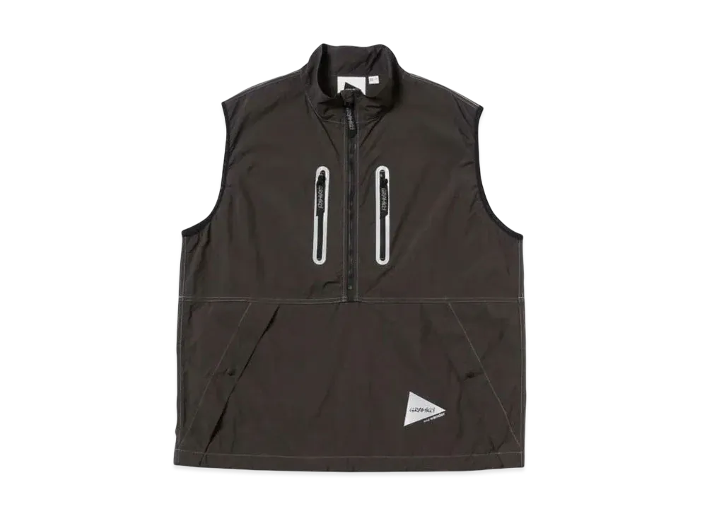 GRAMICCI x and wander Brushed Nylon Vest "Charcoal"