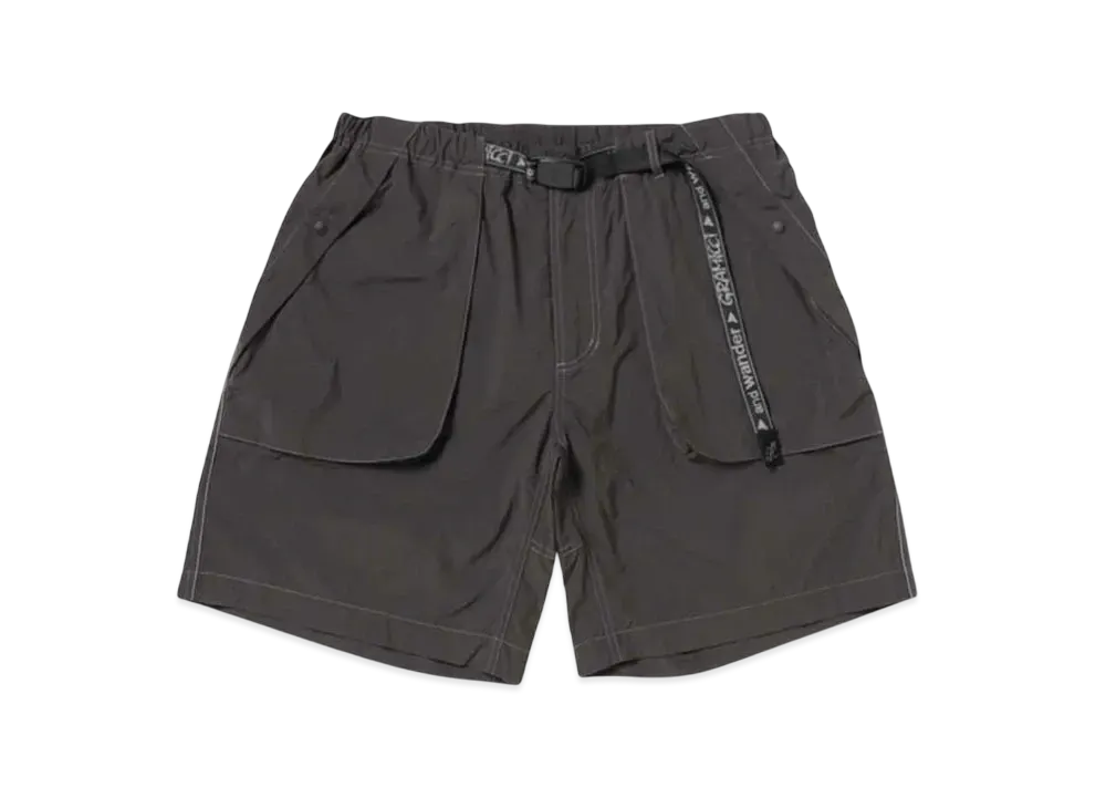 GRAMICCI x and wander Brushed Nylon Short "Charcoal"