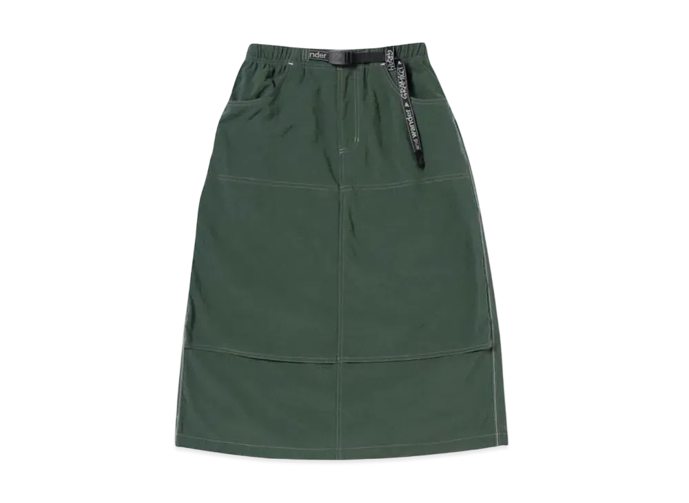 GRAMICCI x and wander Nylon Double Knee Skirt "Green"