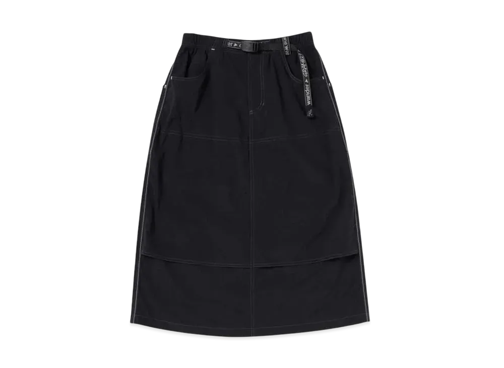 GRAMICCI x and wander Nylon Double Knee Skirt "Black"