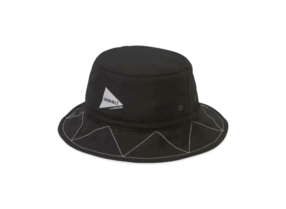 GRAMICCI x and wander Zigzag Stitch Hat "Black"