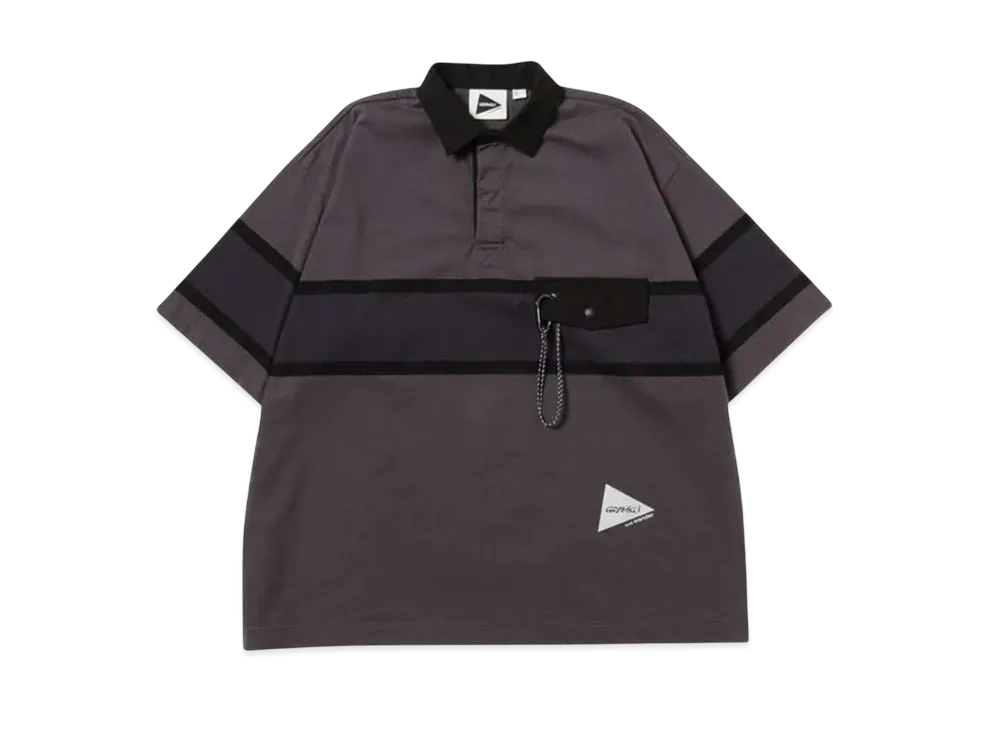 GRAMICCI x and wander Tech Rugby Shirt "Charcoal"