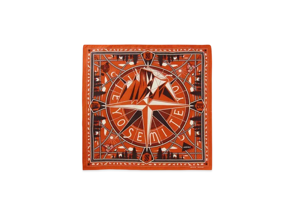 GRAMICCI x and wander Yosemite Graphic Bandana "Red"