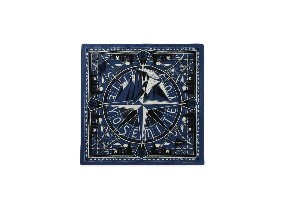GRAMICCI x and wander Yosemite Graphic Bandana "Blue"