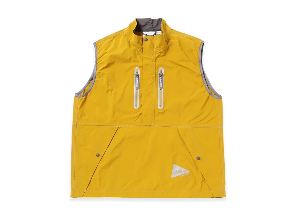 GRAMICCI x and wander Brushed Nylon Vest "Yellow"