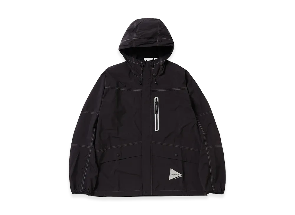 GRAMICCI x and wander Brushed Nylon Jacket "Black"