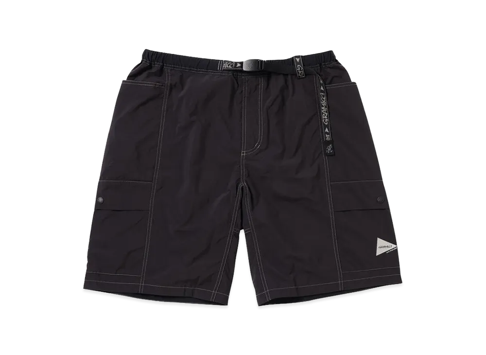 GRAMICCI x and wander Brushed Nylon Short Pants "Black"