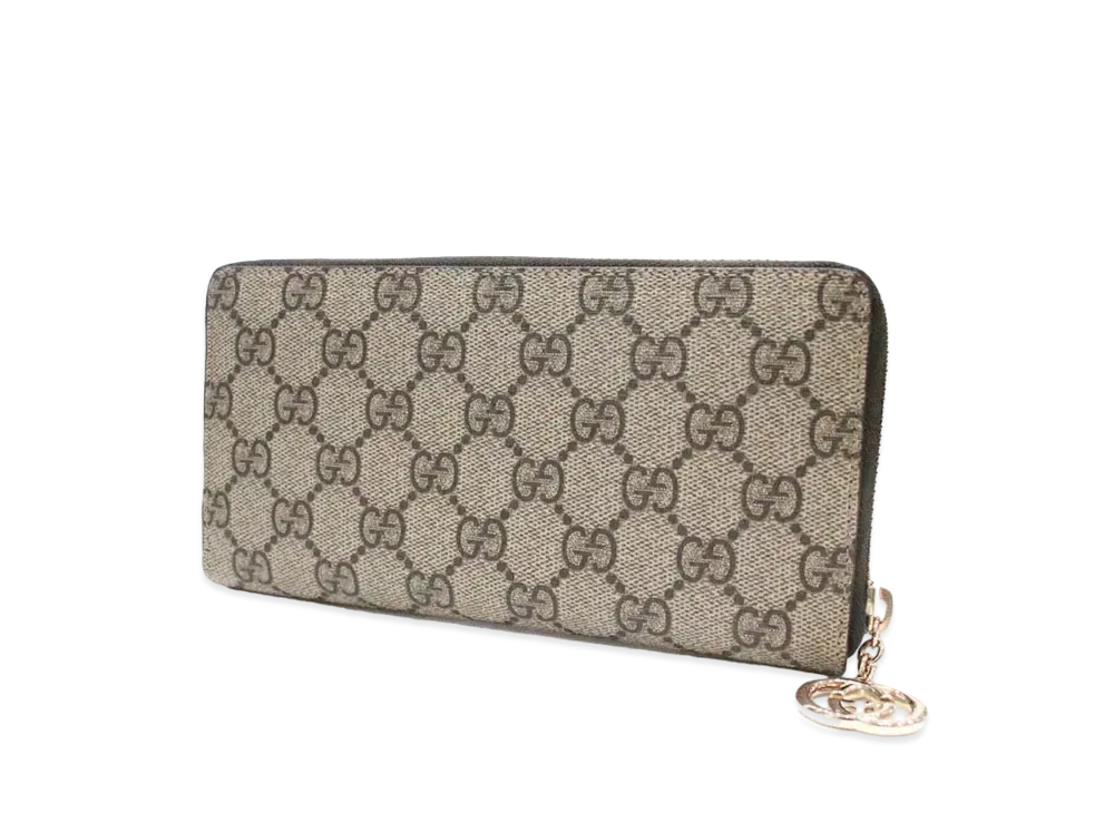 GUCCI GG Supreme Zip Around Wallet "Beige"