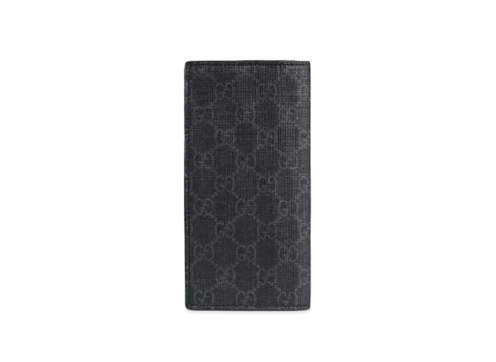 GUCCI GG Supreme Flap Long Wallet "Black"