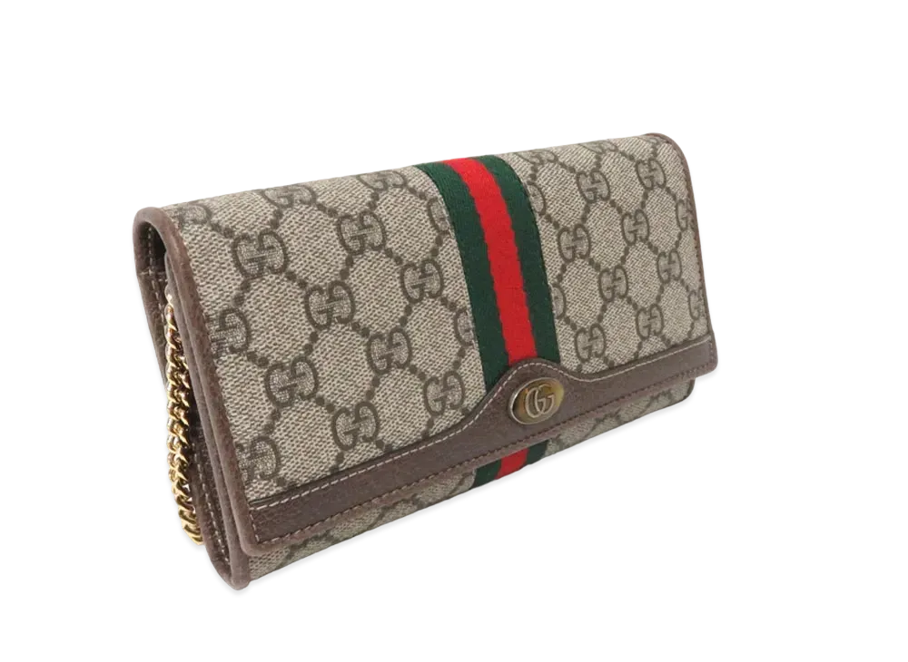 GUCCI GG Supreme Ophidia Chain Wallet