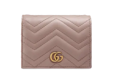 GUCCI GG Marmont Card Case Wallet "Pink"