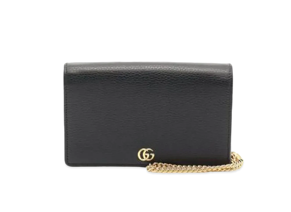GUCCI GG Marmont Chain Wallet "Black"