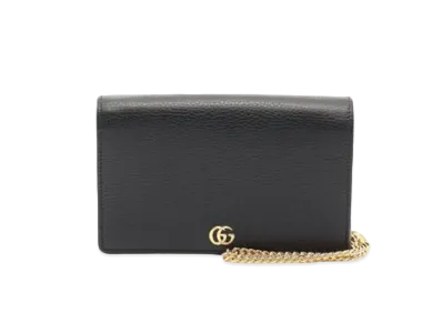 GUCCI GG Marmont Chain Wallet "Black"