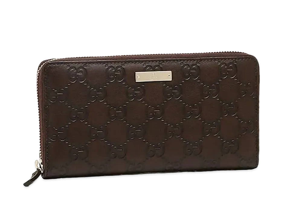 GUCCI Guccissima Round Long Wallet