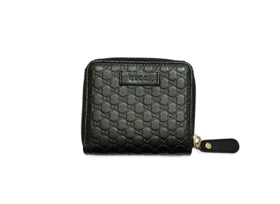 GUCCI Guccissima Compact Wallet "Black"