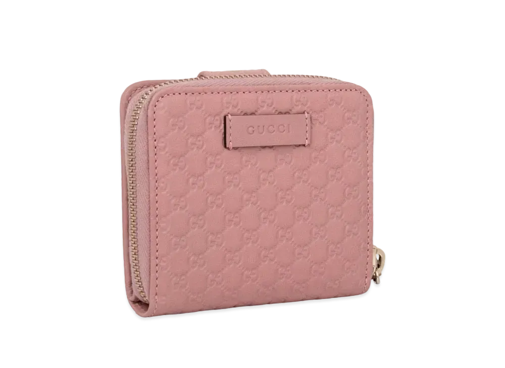 GUCCI Guccissima Compact Wallet "Pink"