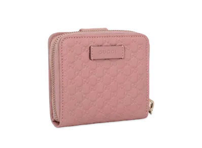 GUCCI Guccissima Compact Wallet "Pink"