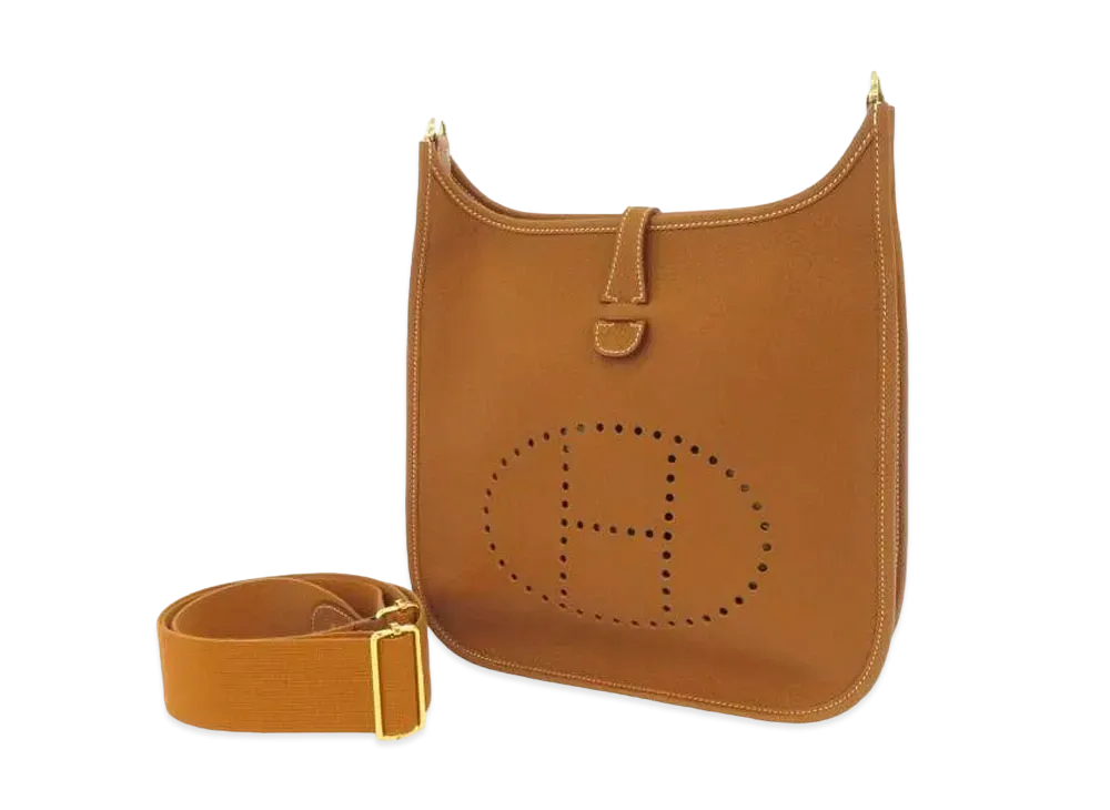 Hermes Evelyne 3 Taurillon Clemence "Gold/Gold"