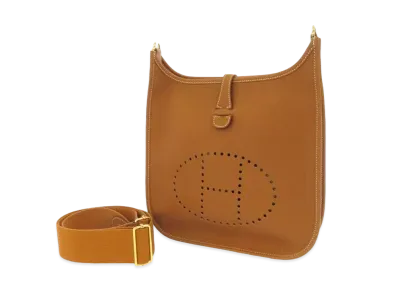 Hermes Evelyne 3 Taurillon Clemence "Gold/Gold"