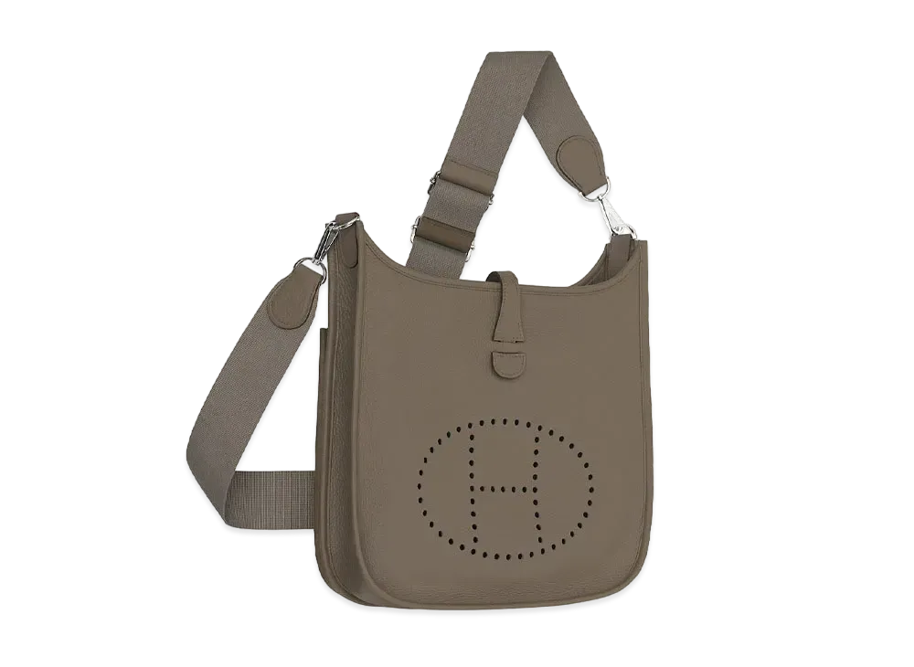 Hermes Evelyne 3 Taurillon Clemence "Etain/Silver"