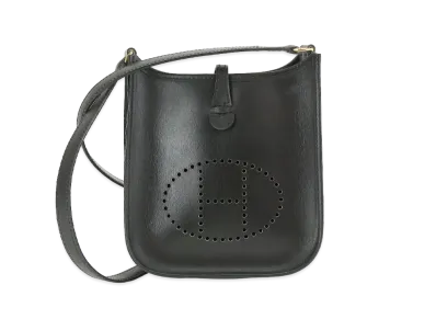 Hermes Evelyne 1 Box Calf "Noir/Gold"