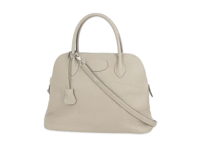 Hermes Bolide Taurillon Clemence "Etoupe/Silver"