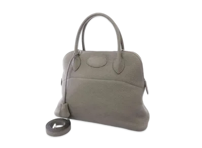 Hermes Bolide Taurillon Clemence "Etain/Silver"