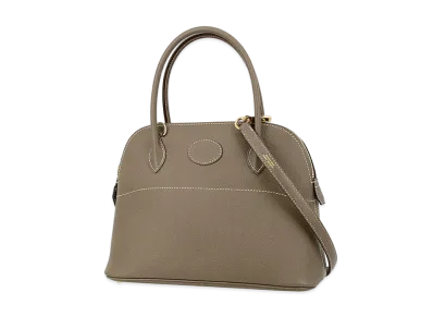 Hermes Bolide Epsom "Etoupe/Gold"