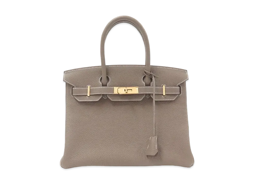 Hermes Birkin Taurillon Clemence "Etoupe/Gold"