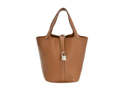 Hermes Picotin Lock 22/MM Taurillon Clemence "Gold/Silver"