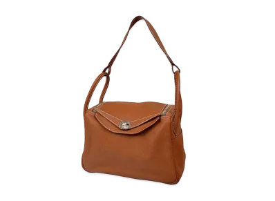 Hermes Lindy Clemence Leather Hand Bag "Gold"