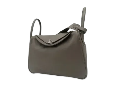 Hermes Lindy Swift Leather Hand Bag "Etain"