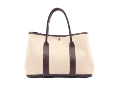 Hermes Garden Party Toile H "Beige/Silver"