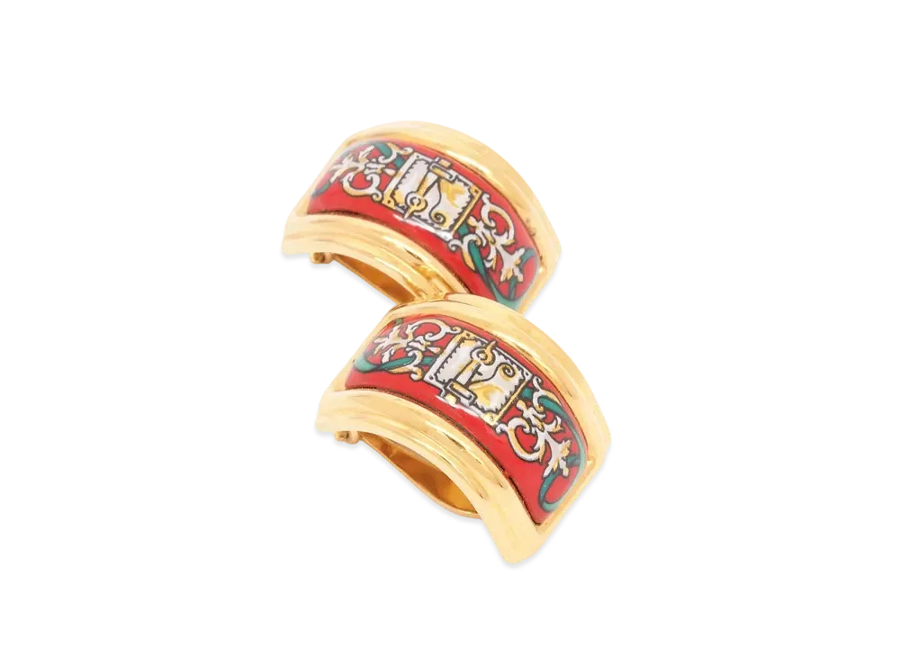 HERMES Email Earrings "Multicolor"