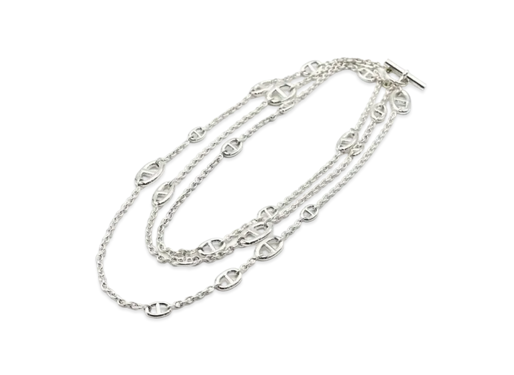 Hermes Chaine D'ancre Farandole SV925 Necklace "Silver"
