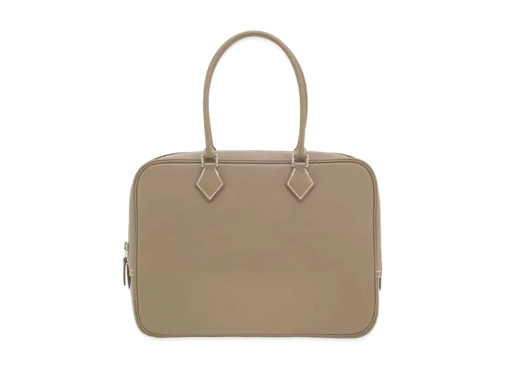 Hermes Plume Epsom Leather Hand Bag "Etoupe"
