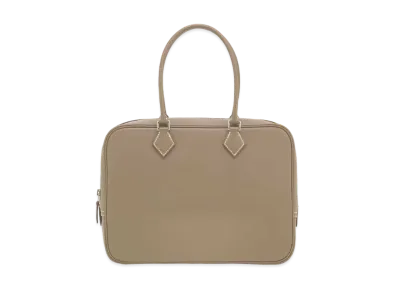 Hermes Plume Epsom Leather Hand Bag "Etoupe"