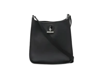 HERMES Vespa Epsom Leather Shoulder Bag "Black"