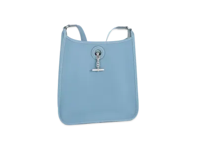 HERMES Vespa Epsom Leather Shoulder Bag "Blue Jean"